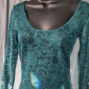 (380) Taula Top, Green see through,size M